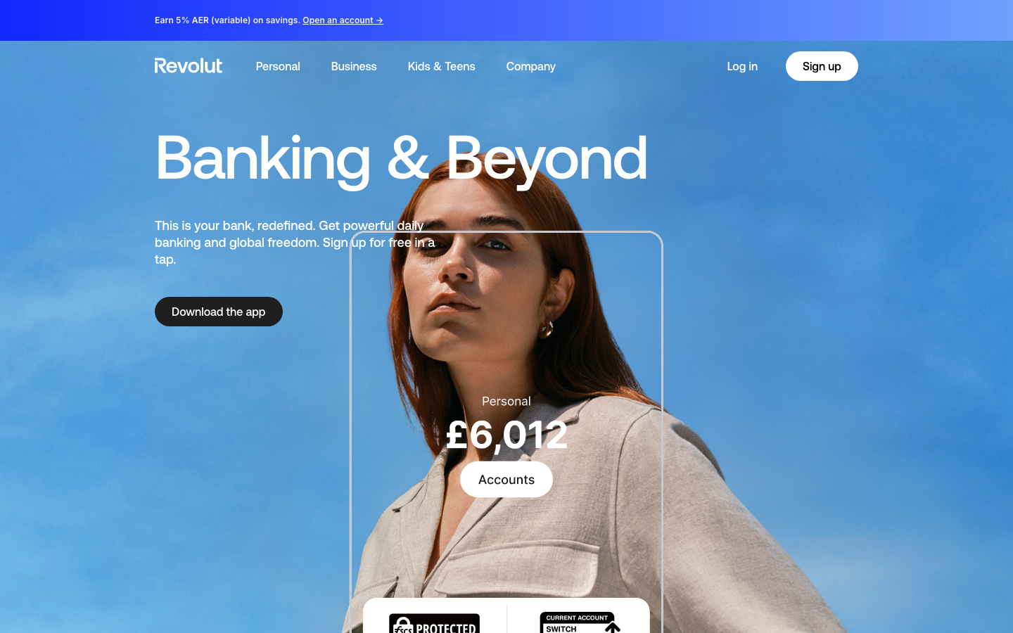 Revolut Homepage Screenshot