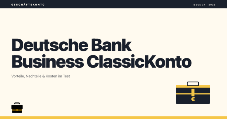 geschaeftskonto.io: Deutsche Bank Business ClassicKonto