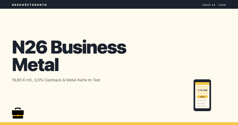 geschaeftskonto.io: N26 Business Metal