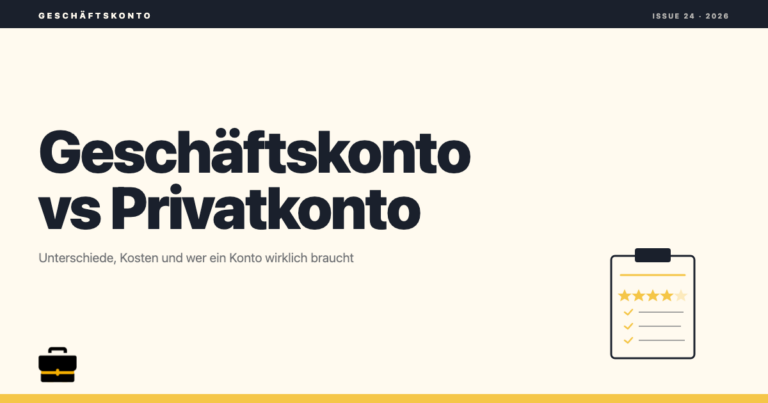 geschaeftskonto.io: Unterschied zwischen Geschäftskonto und Privatkonto