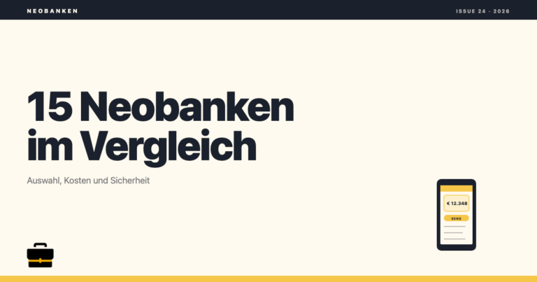 geschaeftskonto.io: 15 Neobanken im Vergleich: Auswahl, Kosten und Sicherheit