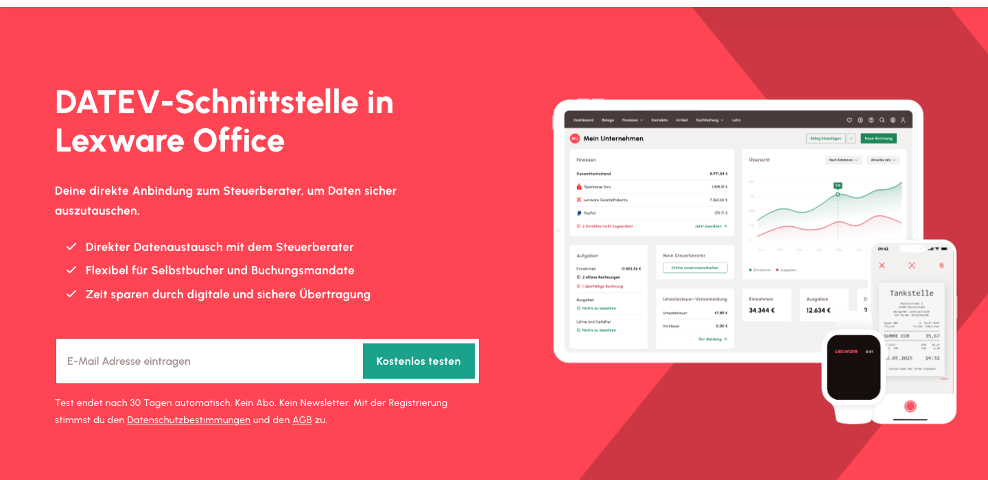 DATEVconnect online: native DATEV-Schnittstelle in Lexware Office für automatische Datenübertragung zur Steuerkanzlei