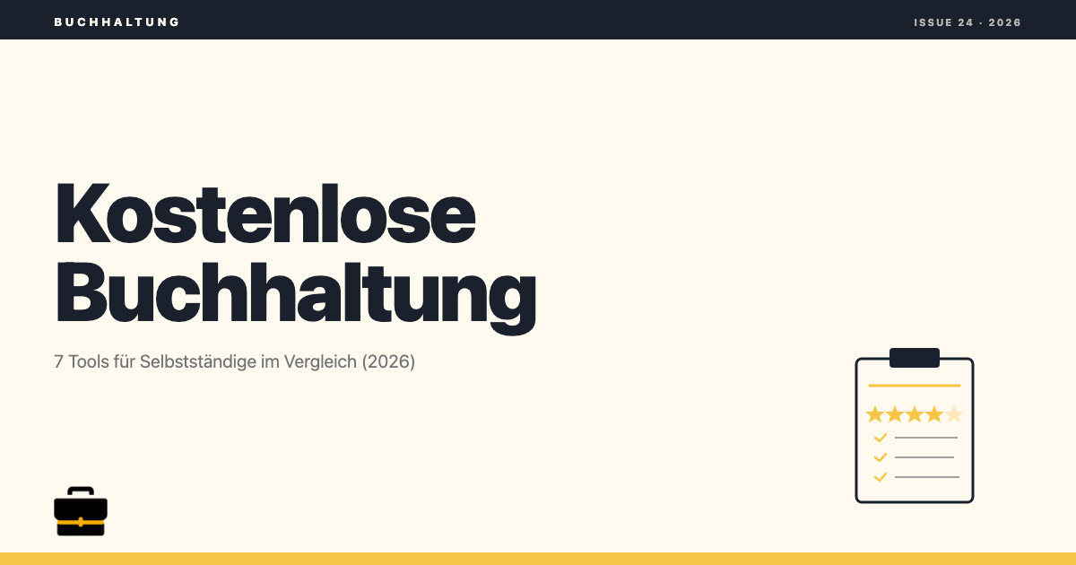 geschaeftskonto.io: Kostenlose Buchhaltungssoftware: 7 Tools für Selbstständige (2026)