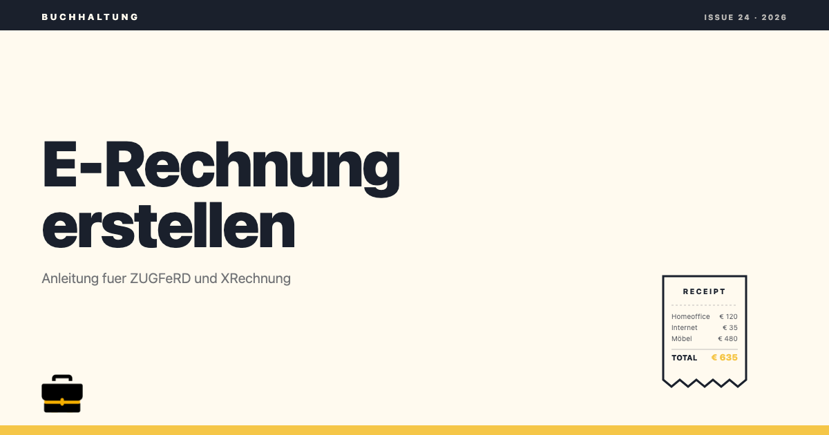geschaeftskonto.io: E-Rechnung erstellen