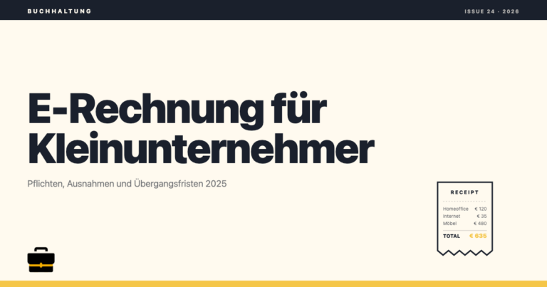 E-Rechnung für Kleinunternehmer: Pflichten und Übergangsfristen