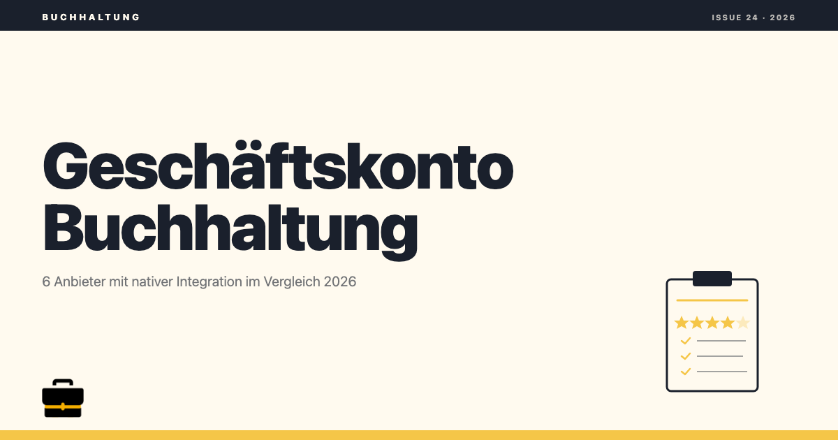 geschaeftskonto.io: Beste Geschäftskonten mit nativer Buchhaltungs-Integration 2026