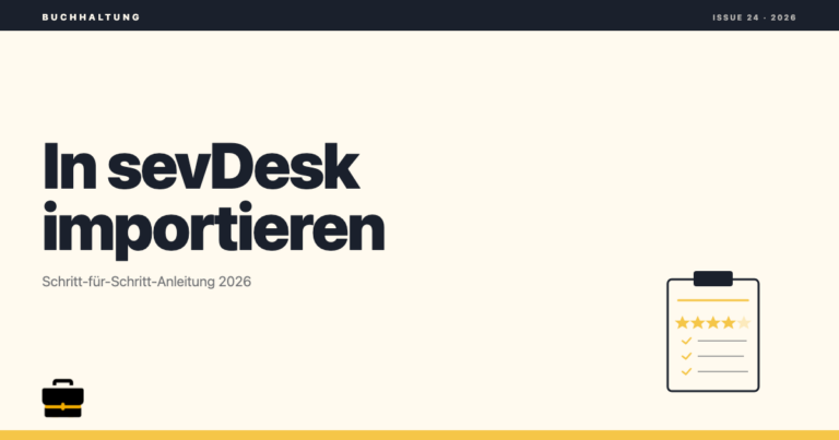 Geschäftskonto in sevDesk importieren: Schritt-für-Schritt-Anleitung (2026)