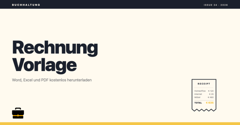 geschaeftskonto.io: Rechnung Vorlage kostenlos: Word, Excel und PDF (2026)