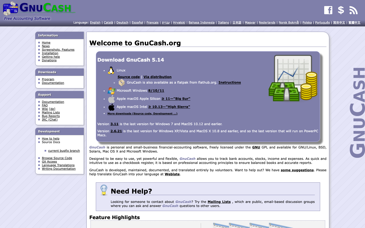 GnuCash Screenshot – kostenlose Buchhaltungssoftware
