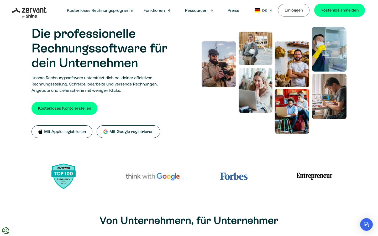 Zervant Screenshot – kostenlose Buchhaltungssoftware