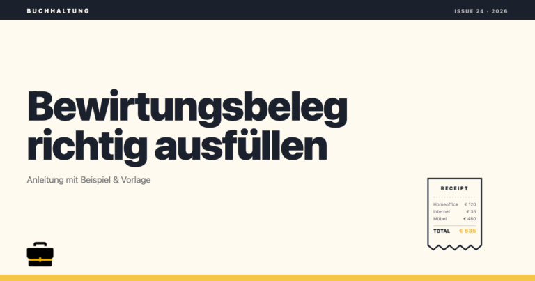 Bewirtungsbeleg richtig ausfüllen: Anleitung mit Beispiel