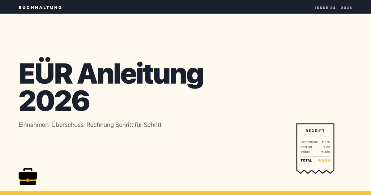 geschaeftskonto.io: EÜR Anleitung 2026
