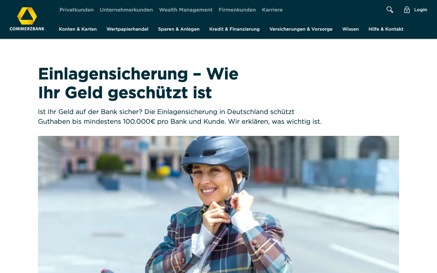 geschaeftskonto.io: Commerzbank Einlagensicherung Erklärung