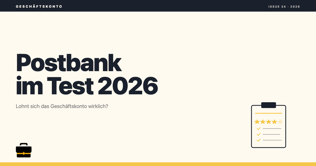 geschaeftskonto.io: Postbank im Test 2026: Lohnt sich das wirklich?