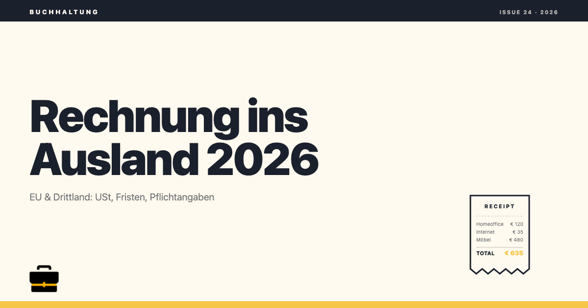 geschaeftskonto.io: Rechnung ins Ausland schreiben