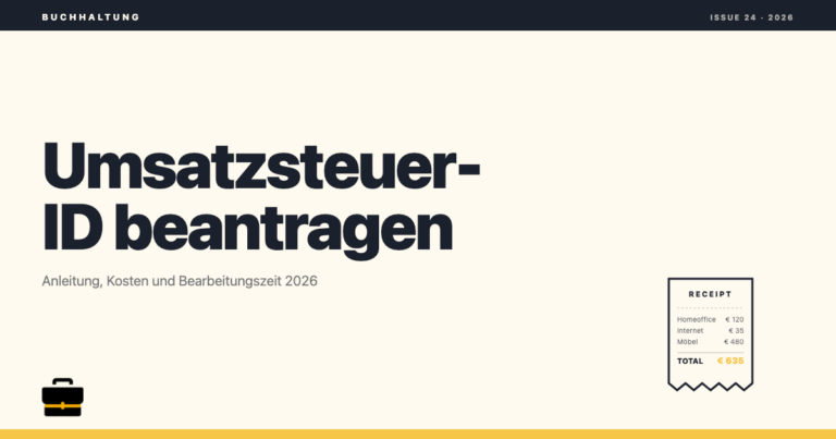 Umsatzsteuer-ID beantragen: Anleitung 2026